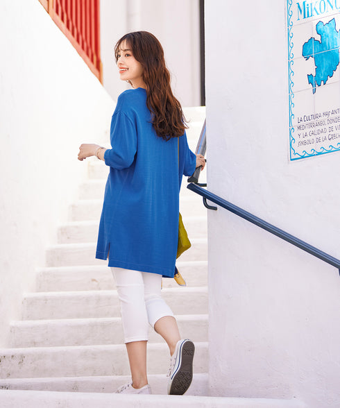 【アウトレット】キーネックニットチュニック