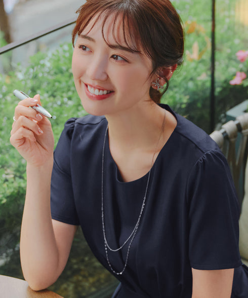 【おのののかさん着用】クリスタルリボンイヤリング