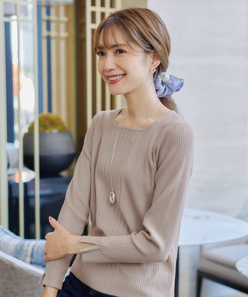 【2way】オーバルパールロングネックレス