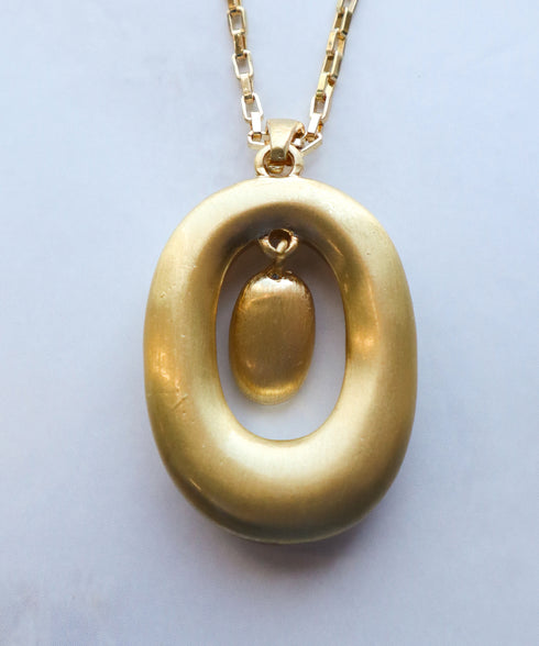 【2way】オーバルパールロングネックレス