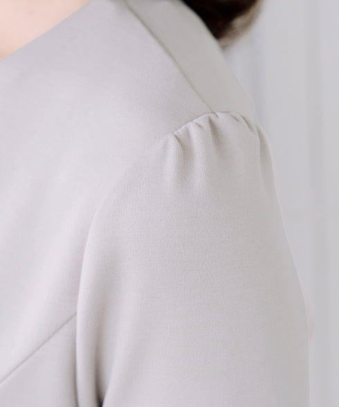 【UVカット・吸水速乾】 “きれい見え” カットソータックフレアワンピース