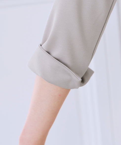 【UVカット・吸水速乾】 “きれい見え” カットソータックフレアワンピース