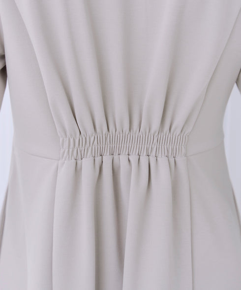 【UVカット・吸水速乾】 “きれい見え” カットソータックフレアワンピース