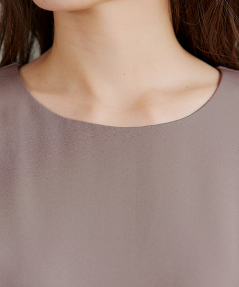 【新色追加】 アシメリボンベルトフレアワンピース