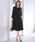 【新色追加】 アシメリボンベルトフレアワンピース