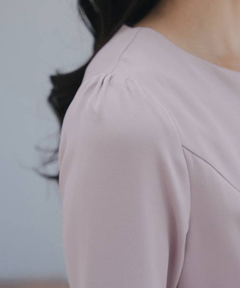 【安田美沙子さん着用】ベロアラインフレアワンピース