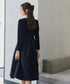 ベロア異素材ドッキングワンピース