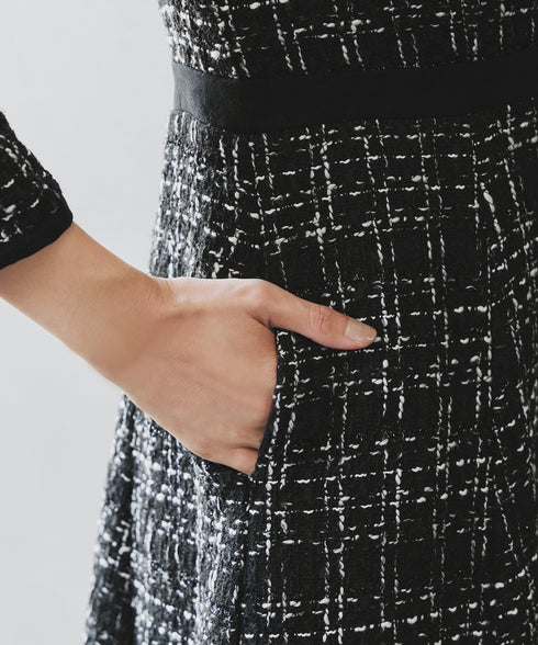 【安田美沙子さん着用】配色ツイードワンピース