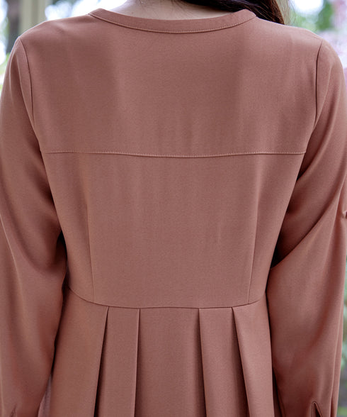 ベルト付きスキッパーシャツワンピース