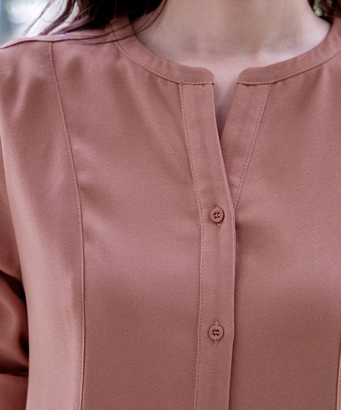 ベルト付きスキッパーシャツワンピース