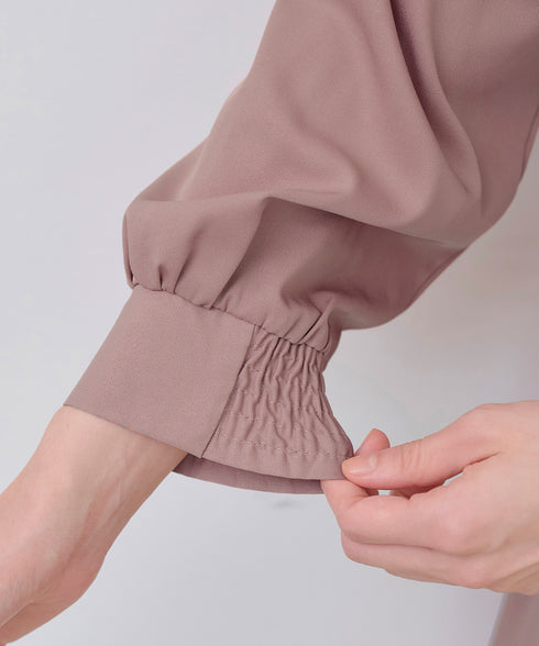 ハートネックくるみ釦ワンピース