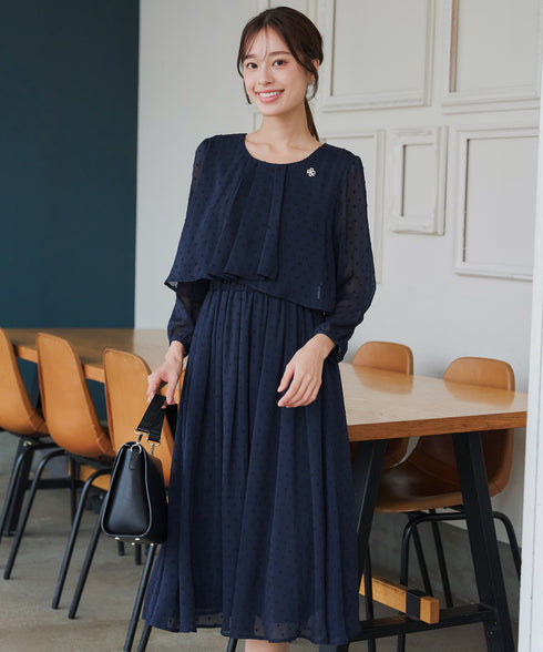 シフォンドレープワンピース