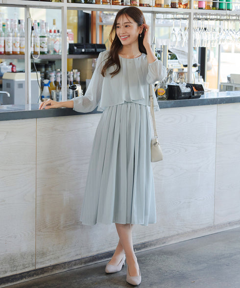 シフォンドレープワンピース