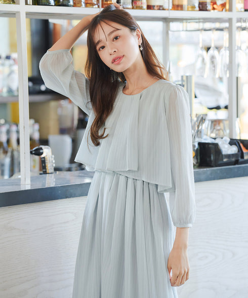 シフォンドレープワンピース