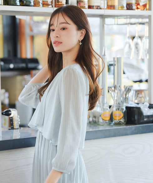 シフォンドレープワンピース