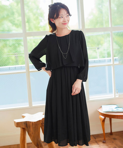 シフォンドレープワンピース