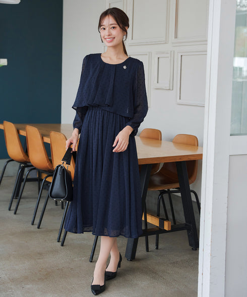 シフォンドレープワンピース