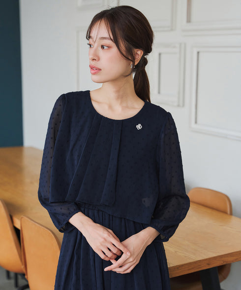 シフォンドレープワンピース