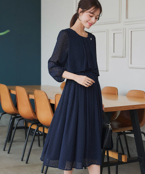 シフォンドレープワンピース