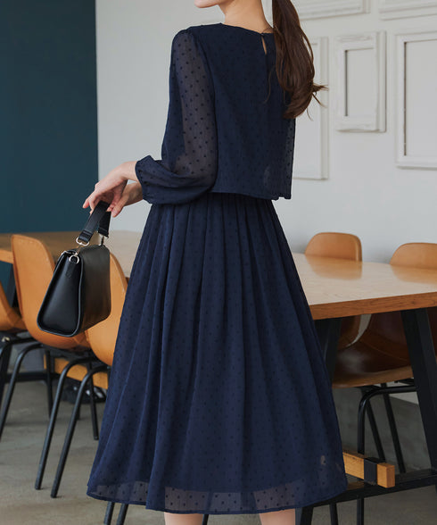 シフォンドレープワンピース