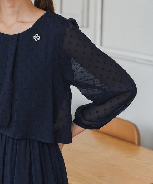 シフォンドレープワンピース