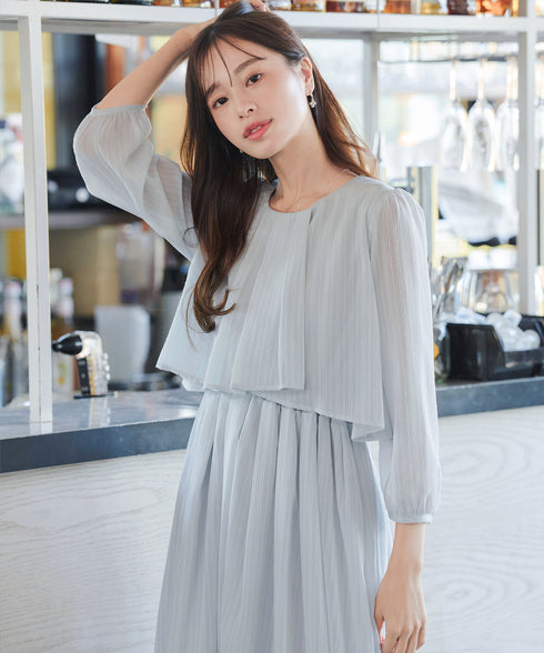 シフォンドレープワンピース