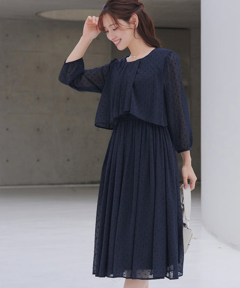 シフォンドレープワンピース