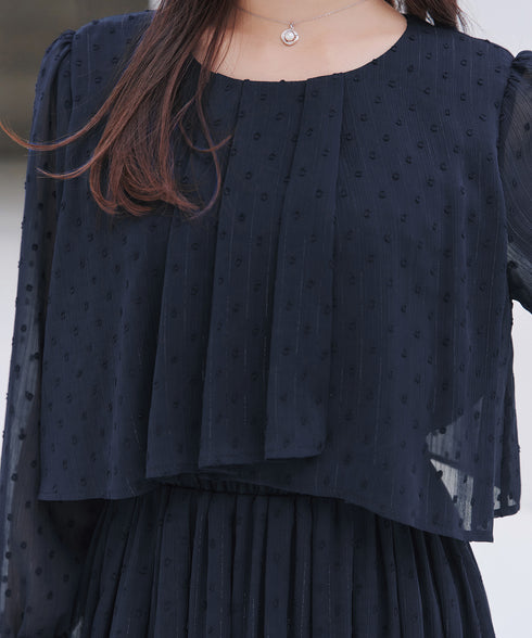 シフォンドレープワンピース