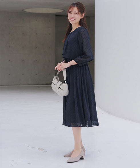 シフォンドレープワンピース