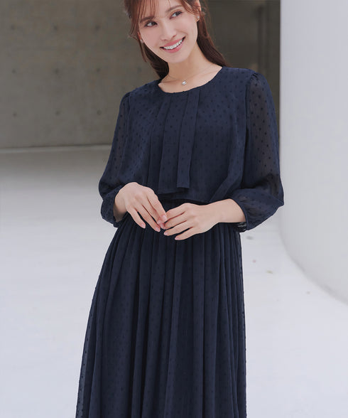 シフォンドレープワンピース