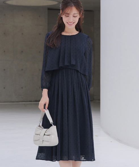 シフォンドレープワンピース