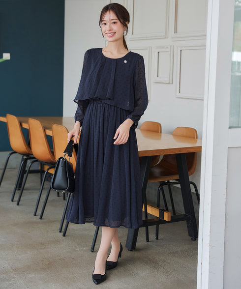 シフォンドレープワンピース