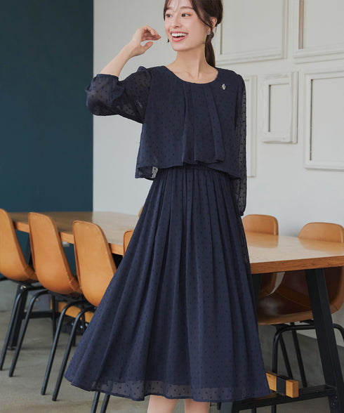 シフォンドレープワンピース