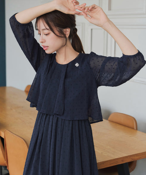 シフォンドレープワンピース