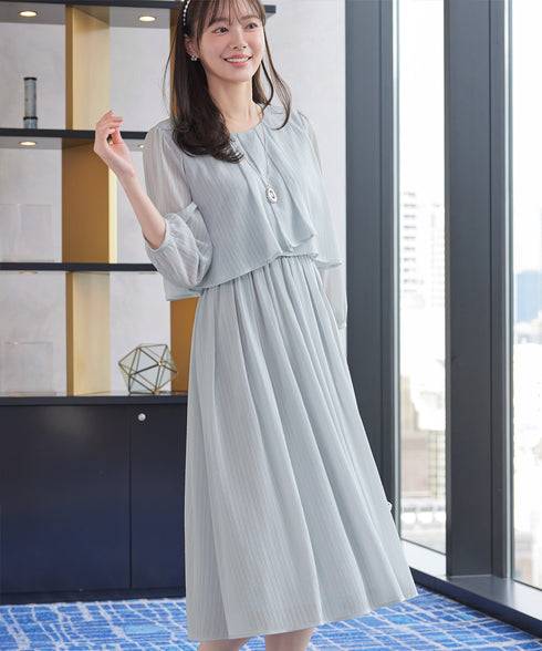 シフォンドレープワンピース