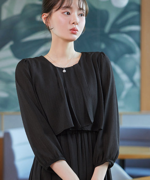 シフォンドレープワンピース