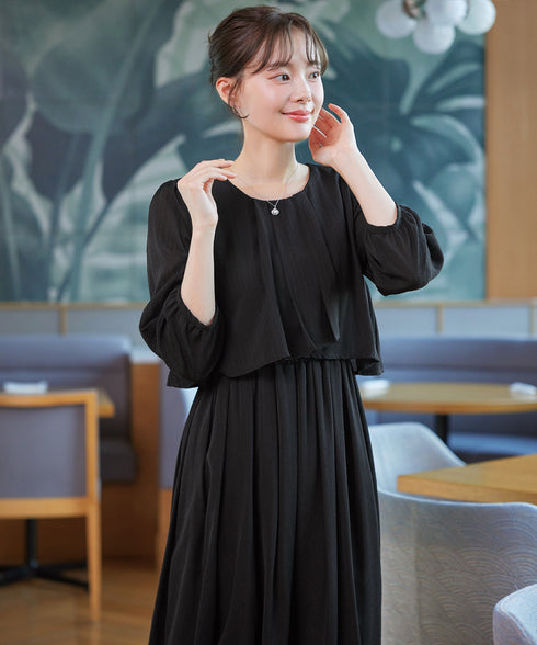 シフォンドレープワンピース