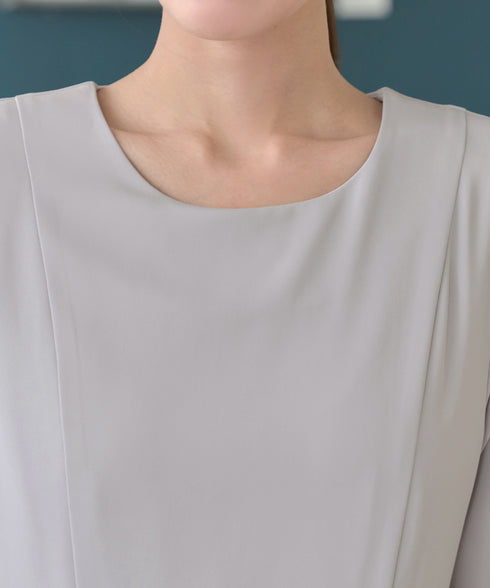 リボンベルトフレアワンピース