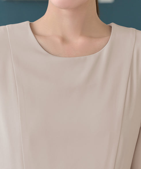 リボンベルトフレアワンピース