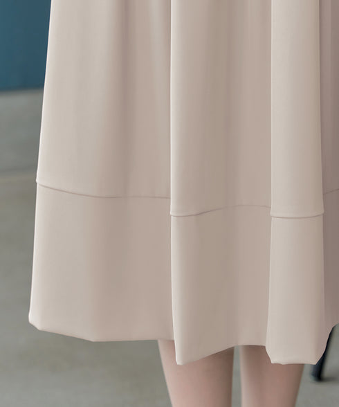 リボンベルトフレアワンピース