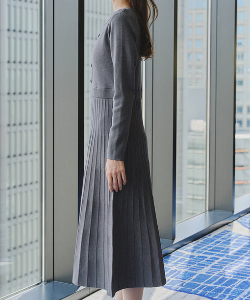 【クリアランスセール】くるみボタンニットワンピース