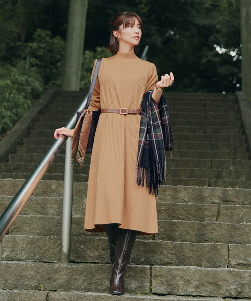 【安田美沙子さん着用】ウール混チェックマフラー