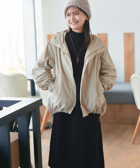 【安田美沙子さん着用】リブ切替ニットワンピース