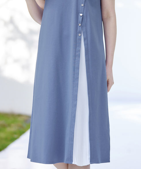 【UVケア・接触冷感】“あまラク” アシメプリーツカットソーワンピース