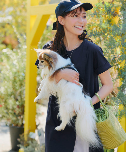 【UVケア・接触冷感】“あまラク” アシメプリーツカットソーワンピース