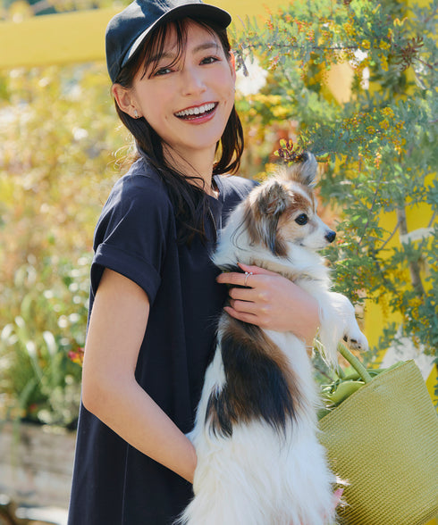 【UVケア・接触冷感】“あまラク” アシメプリーツカットソーワンピース