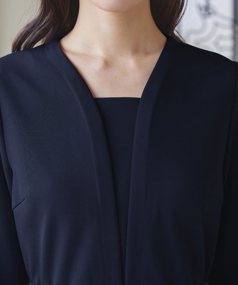 【ダブルクロス】 ナローVネックワンピース