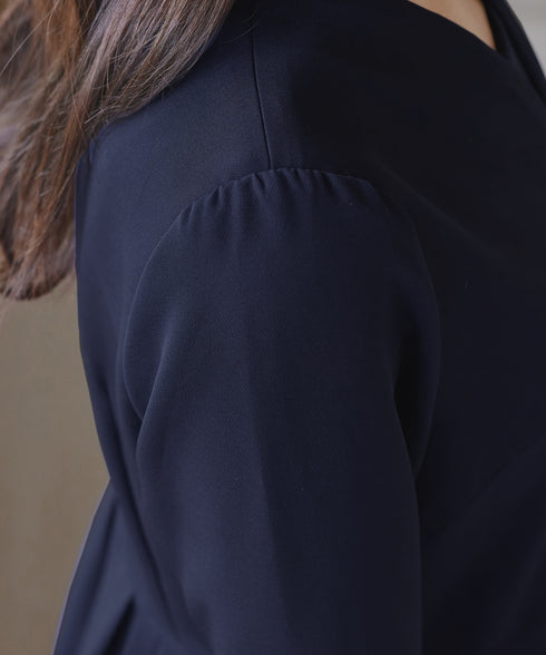 【ダブルクロス】 ナローVネックワンピース