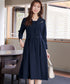 【ダブルクロス】 ナローVネックワンピース