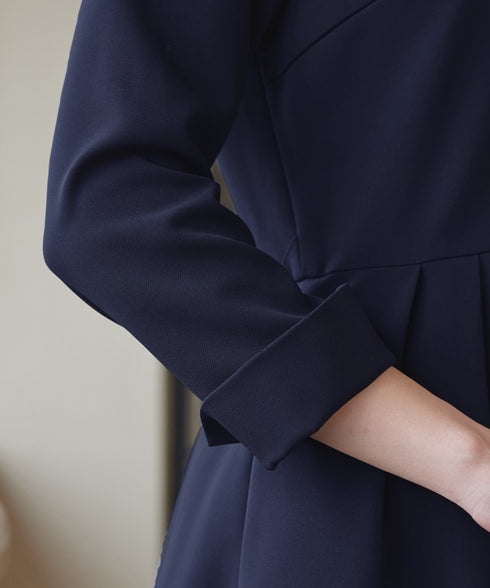 【ダブルクロス】 ナローVネックワンピース